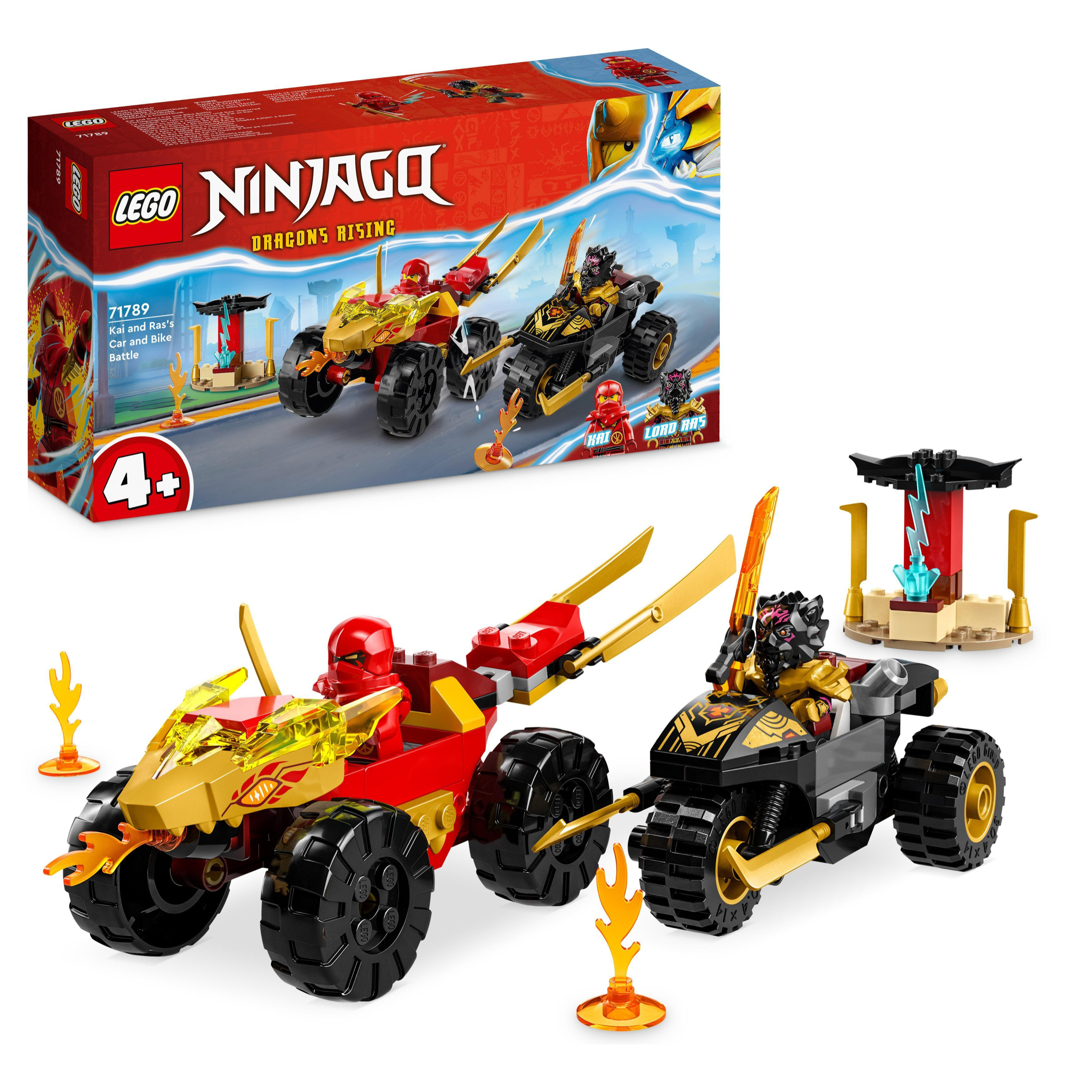 LEGO NINJAGO 71789 - BATTAGLIA SU AUTO E MOTO DI KAI E RAS