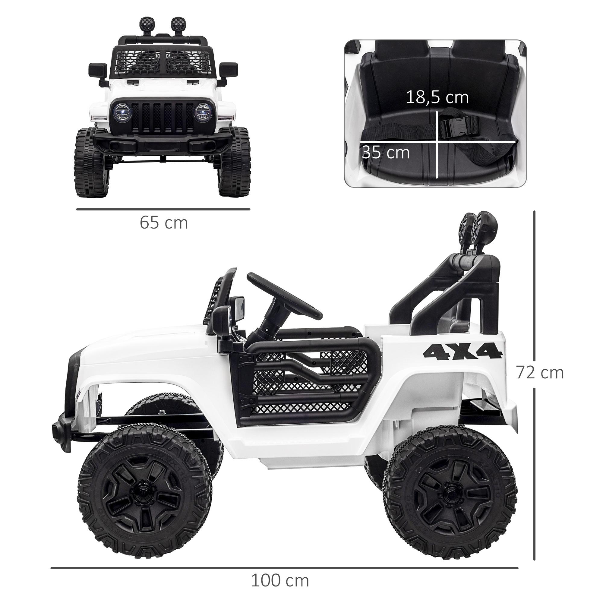 Coche Eléctrico para Niños +3 Años 12V con 2 Motores Control Remoto 100x65x72 cm