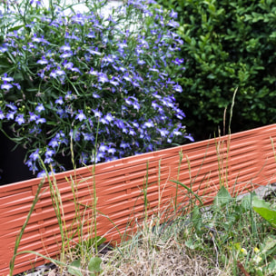 Frontera de cesped "ibwi" para jardin de plastico 390 x 390 x 18,65 cm en color terracota