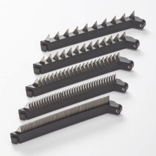 Mandoline inox Compact-PRO BASALTE avec poussoir ergonomique - 2 peignes effileurs (4 & 10 mm)