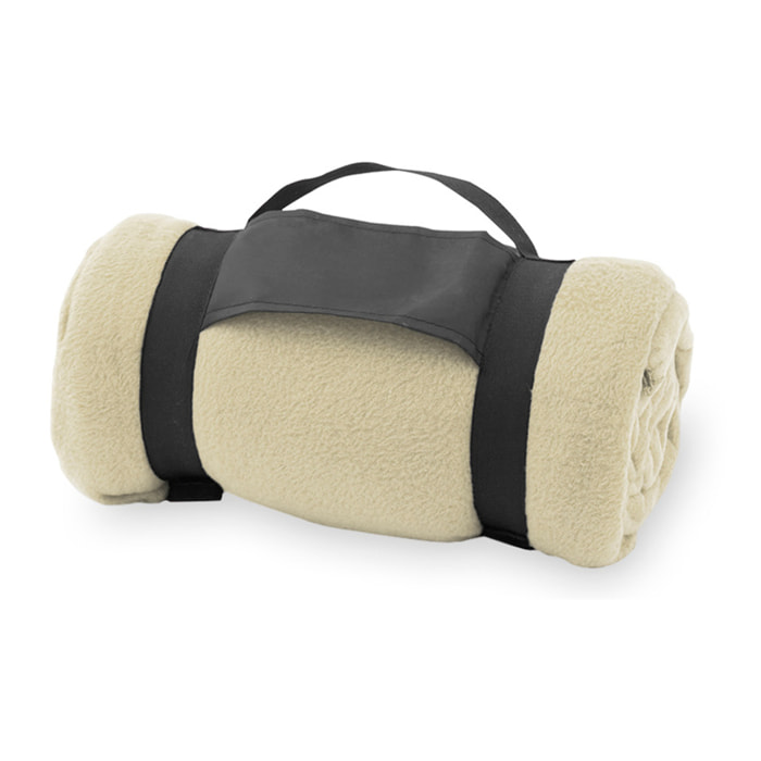 Mountain, manta de 130x160cm de Polar Fleece anti-pilling de 200g/m2. Con asa de transporte.