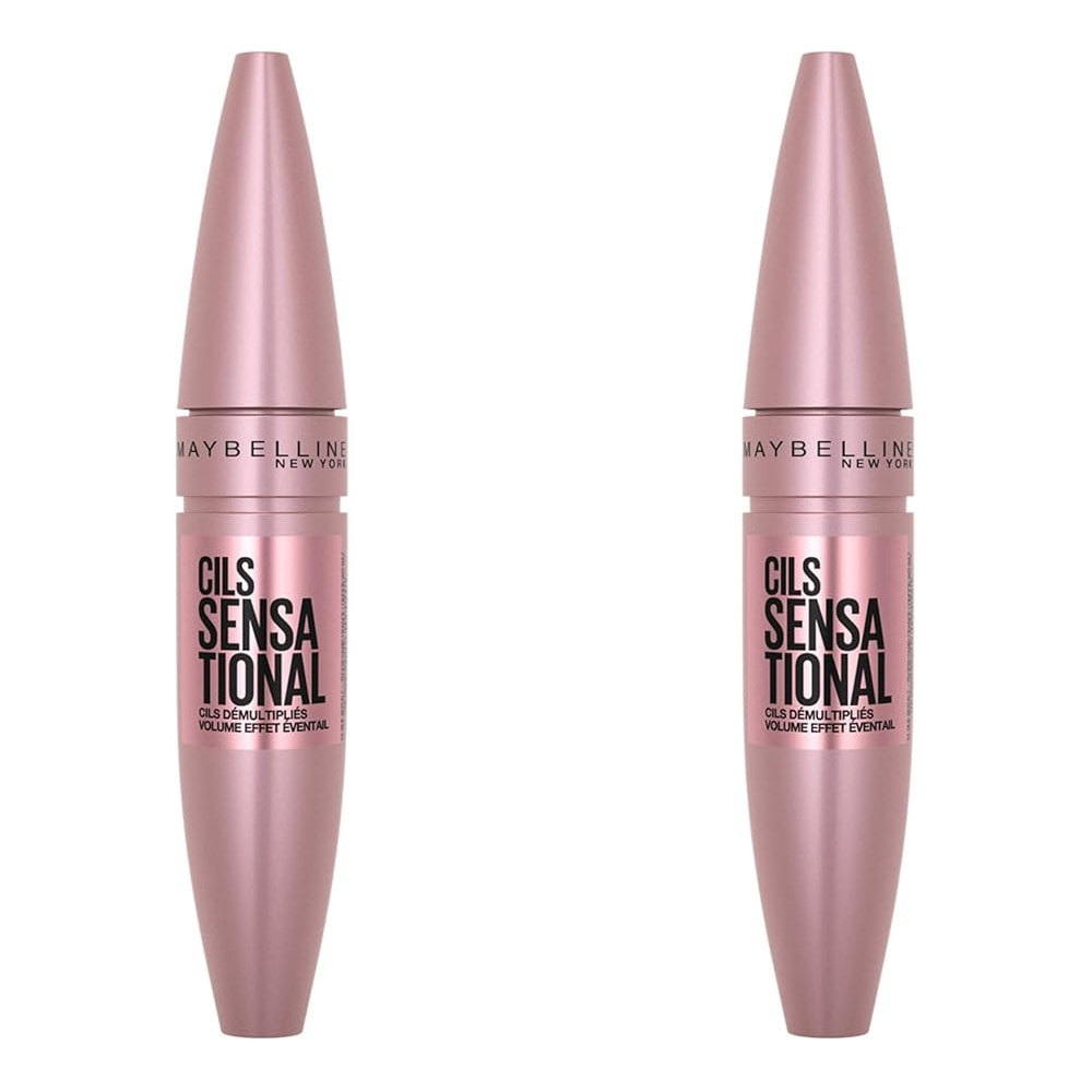 Maybelline New York- Lot de 2 Mascaras Effet Eventail - Cils Sensational - Black