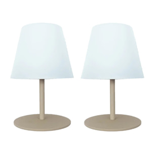 2 Lampe de table sans fil TWINS H16CM