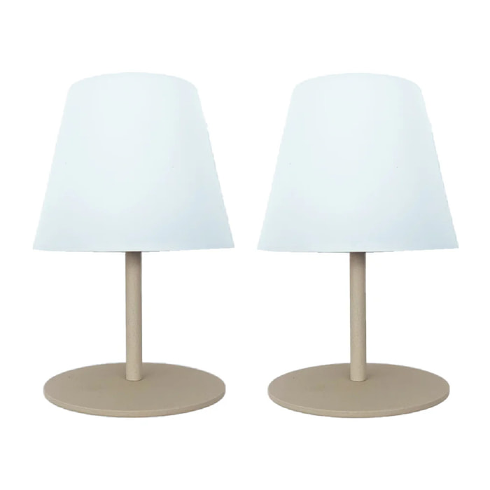 2 Lampe de table sans fil TWINS H16CM