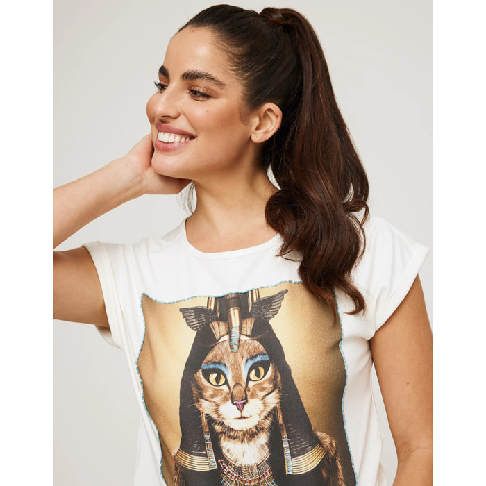 Camiseta Manga Corta Estampado - Cleogata