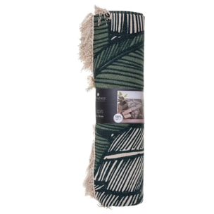 Tapis "Jungle" coton vert 120x170cm
