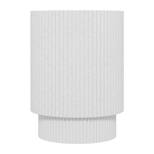Lys – Table d’appoint design en magnésie blanc moucheté