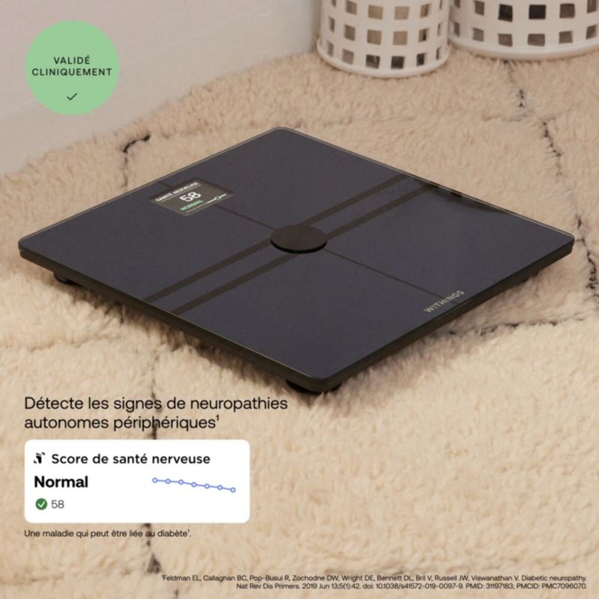 Pèse personne connecté WITHINGS Body Comp Noir