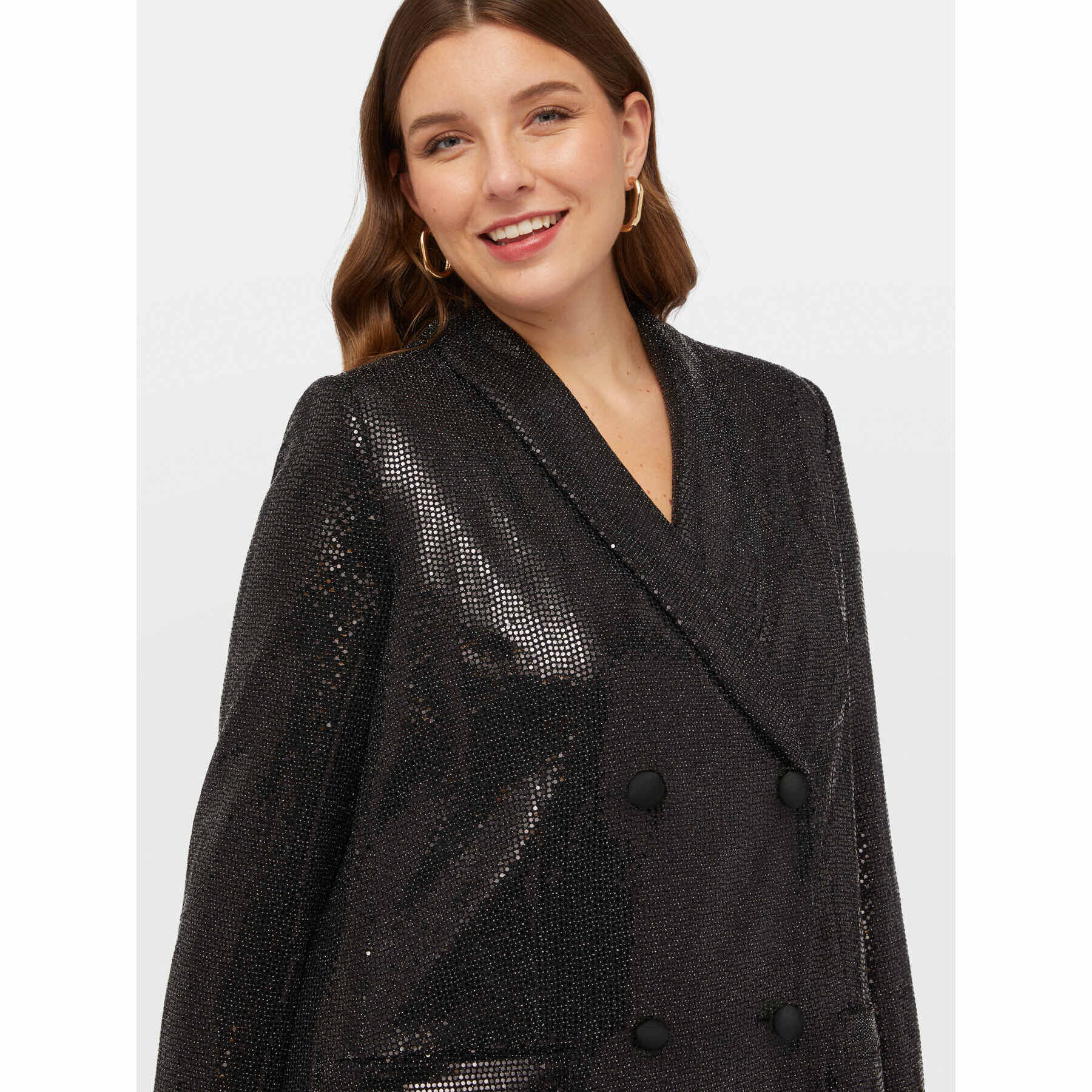 Fiorella Rubino - Blazer-vestito full paillettes - Nero