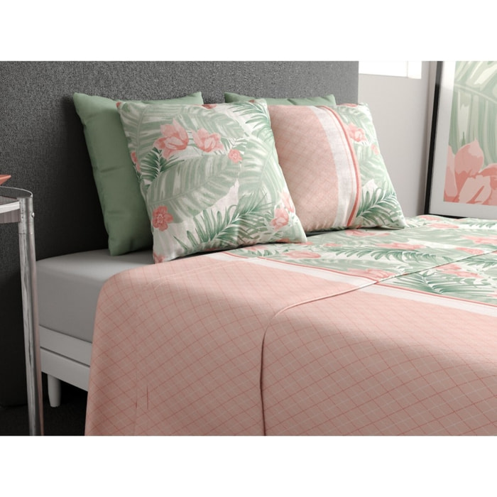 Parure De Drap 3pcs avec Drap Housse 90x190cm 100% Coton 57fils Bora