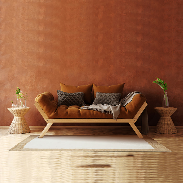 Tapis Jute Coton Ecru 120x170cm