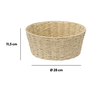 Corbeille tressée ronde 28 cm Kord