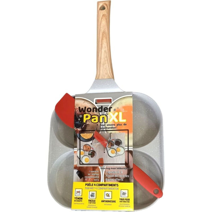 Poêle BEST OF TV Pancake 4 compartiments Wonderpan XL