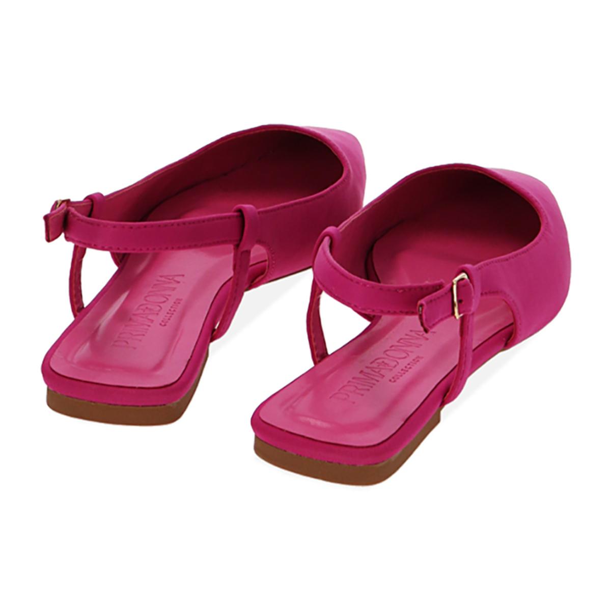 Ballerine slingback fucsia in tessuto