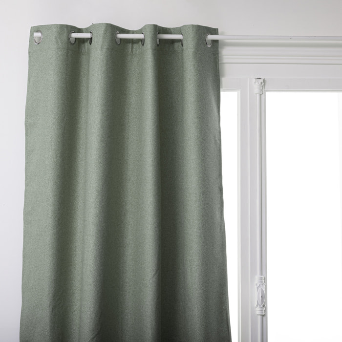 Rideau isolant occultant - vert céladon - 140x260 cm