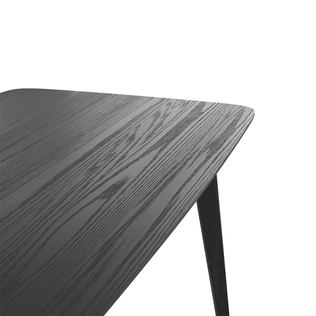 Table rectangulaire 6 personnes en bois noir 150 cm - Oman