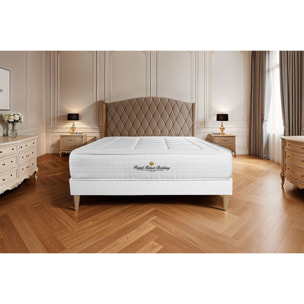 Ensemble - Matelas Mémoire de forme 24cm d'épaisseur - 3 zones de confort - Confort ferme - Sommier tapissier en kit - 2 places