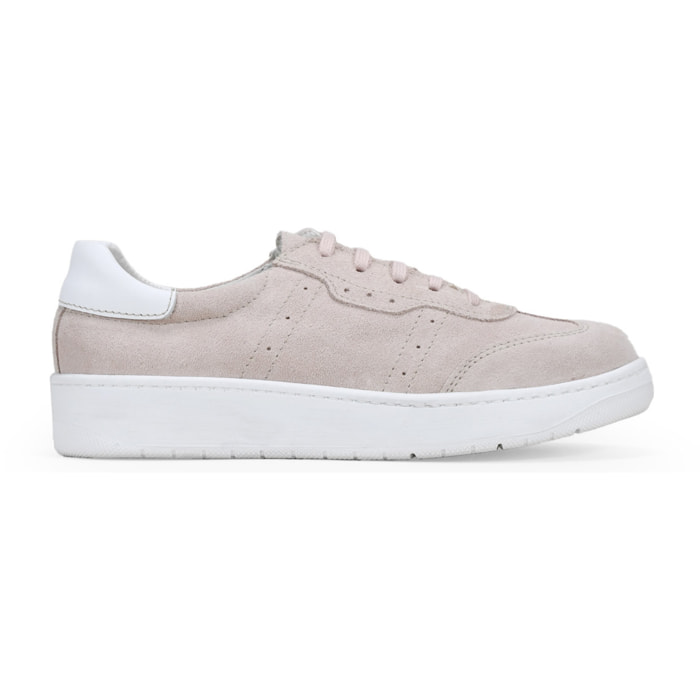 Zapatillas de piel rosa con cordones