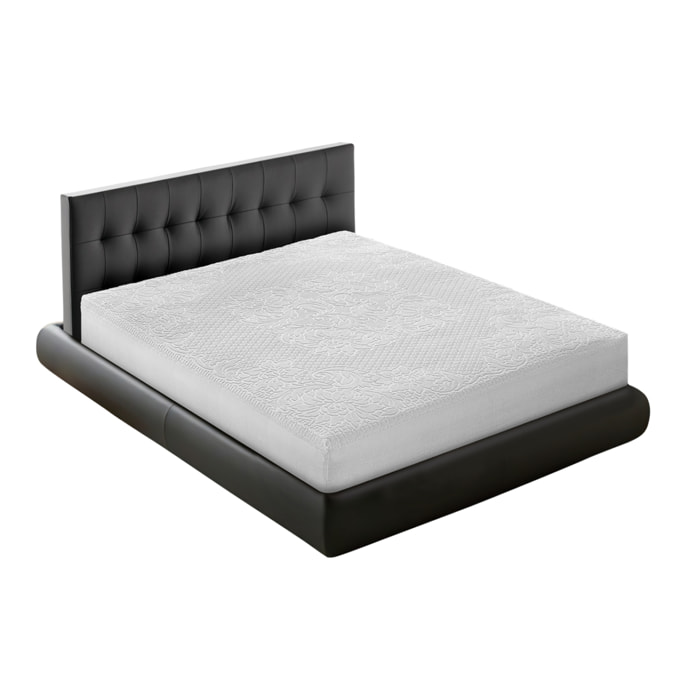 Traversa Coprimaterasso Per Letto In Spugna 100% Cotone Jacquard Made In Italy Angoli Elasticizzati 450gr/mq