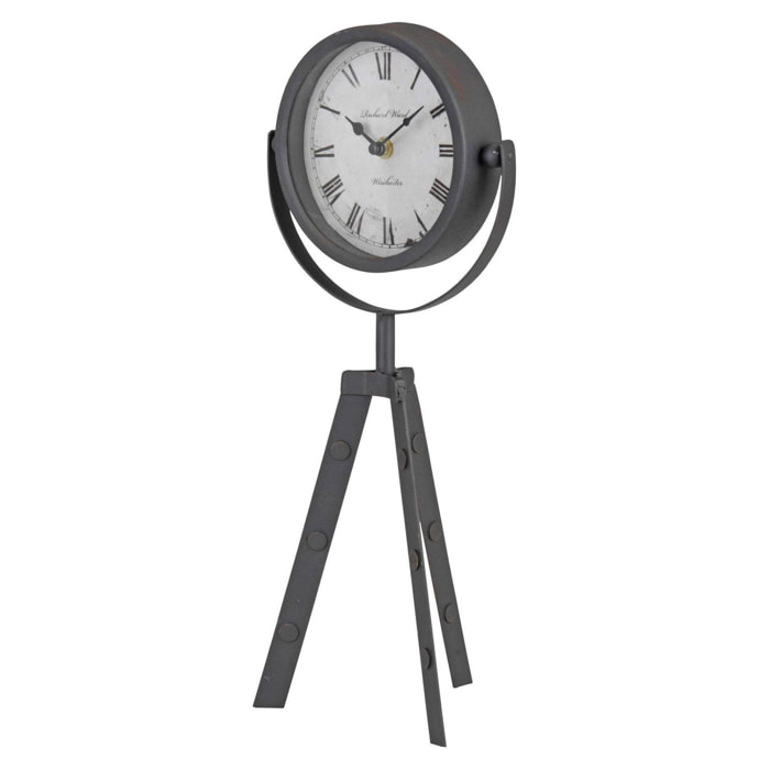 Well home reloj de sobremesa en metal 19x16,5x42cm