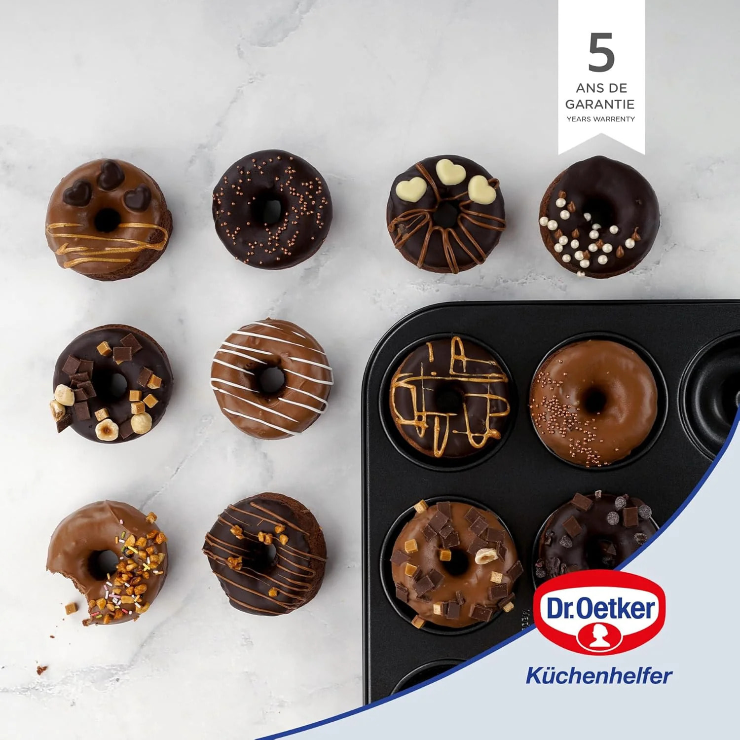 Moule donut et bagel 12 empreintes 26,5 x 38,5 cm Dr. Oetker Tradition