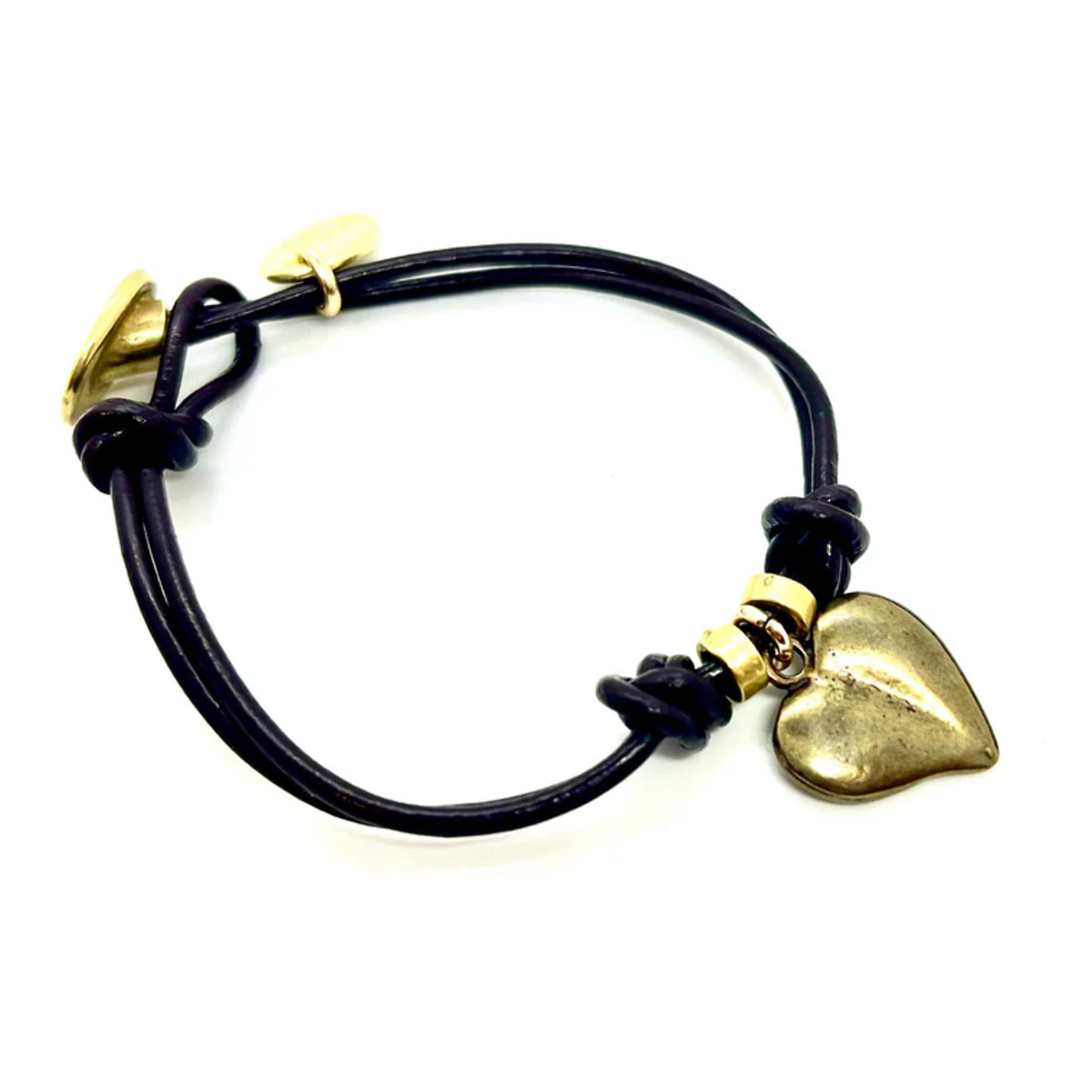 Pulsera MyLove cuero marrón y dorado