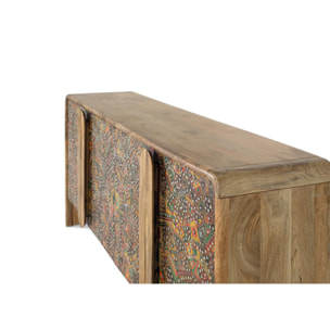 Aparador de Madera de Mango Estilo Boho Étnico