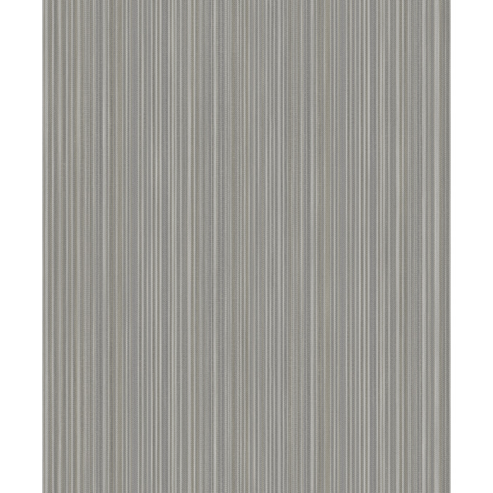 Papier peint rayures fines tissées gris argenté