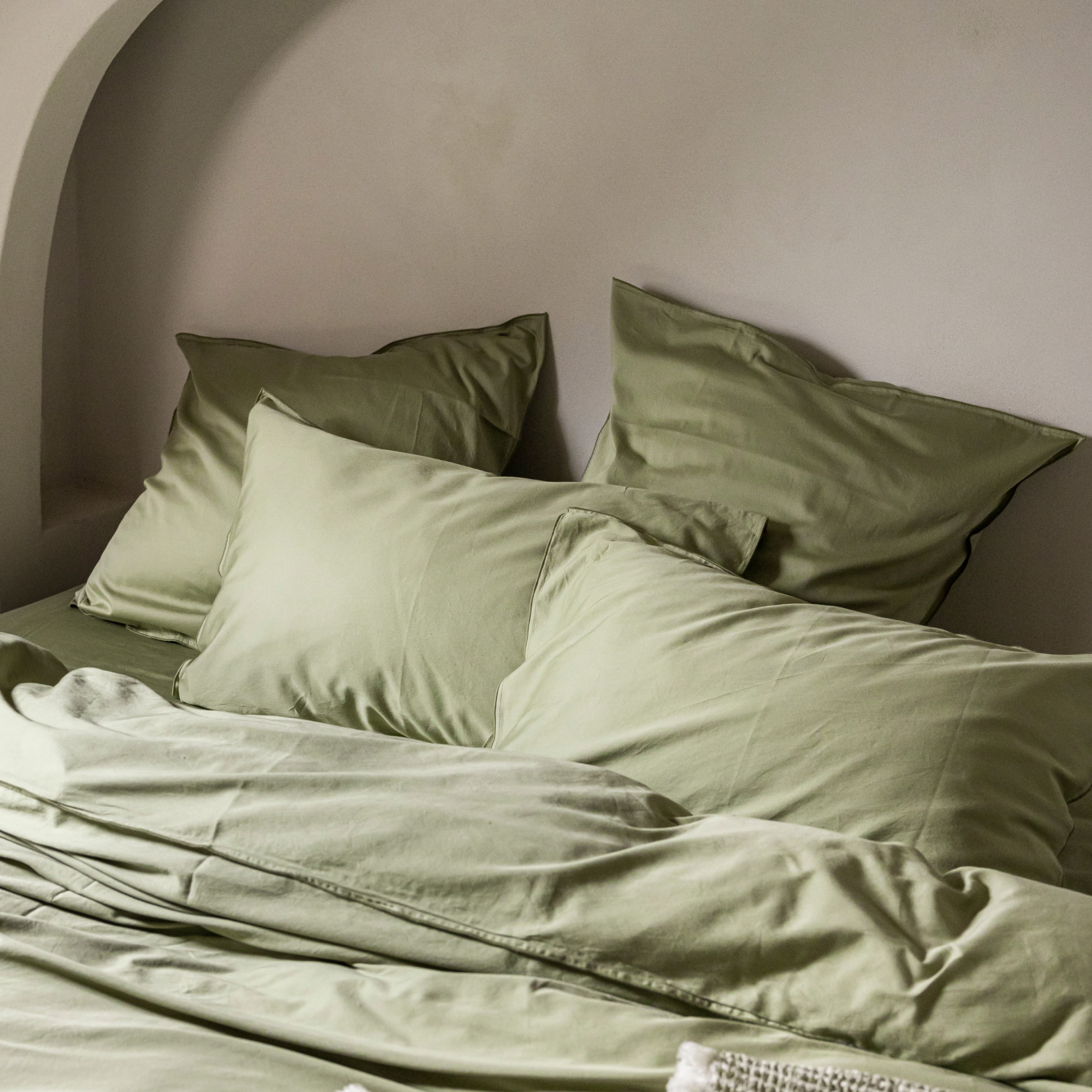 Housse de Couette en satin de coton lavé, RÊVE SATINÉ