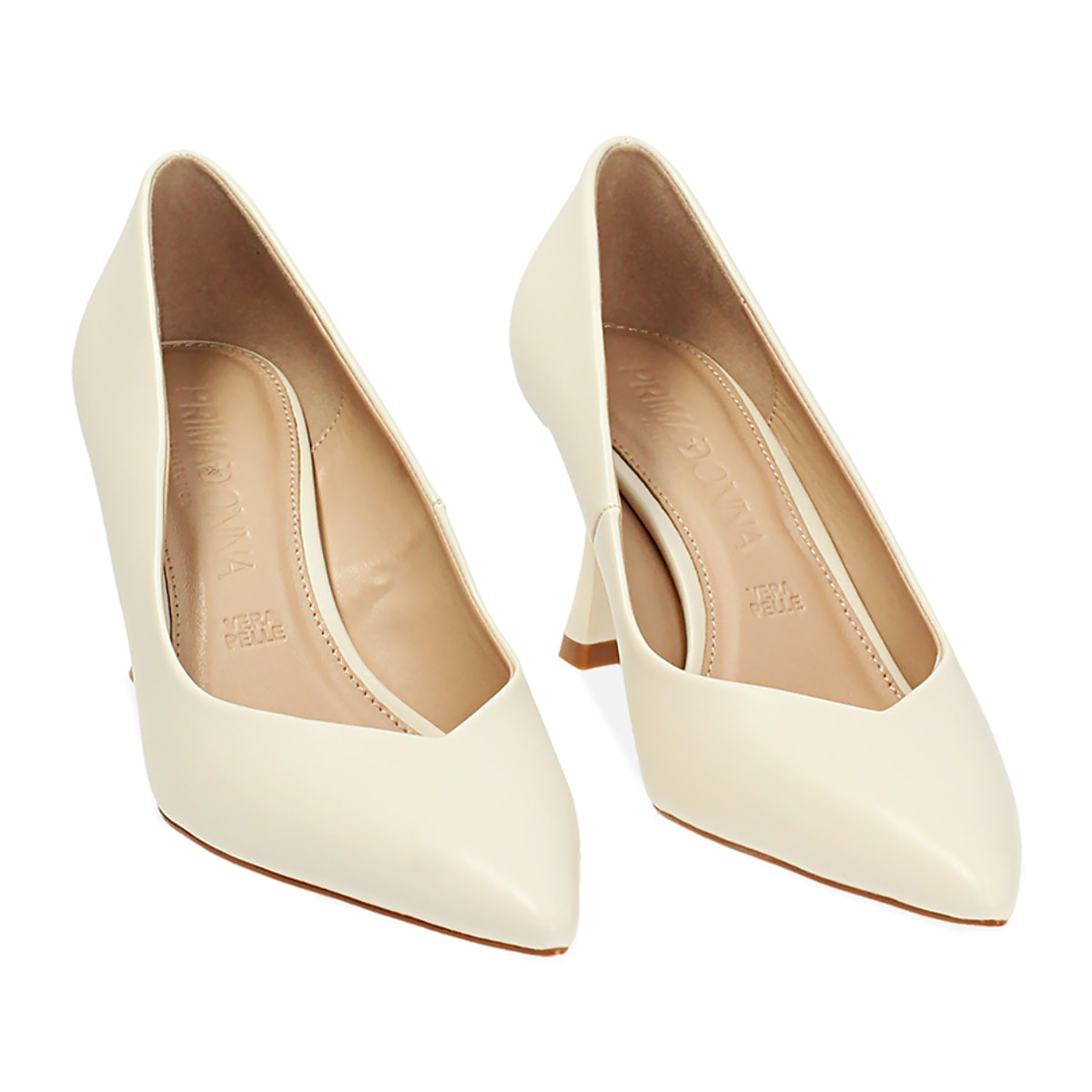 Décolleté donna panna, tacco 8 cm