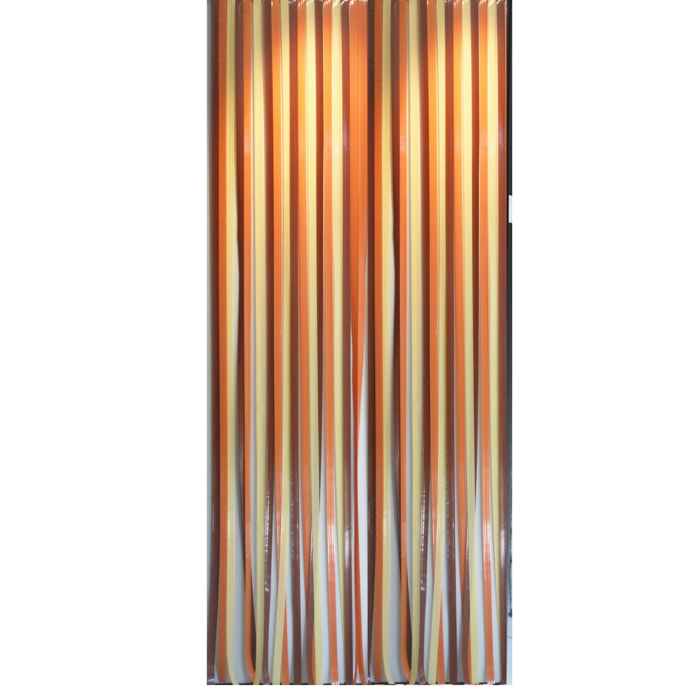 Rideau de porte à lanières colorées - Jaune