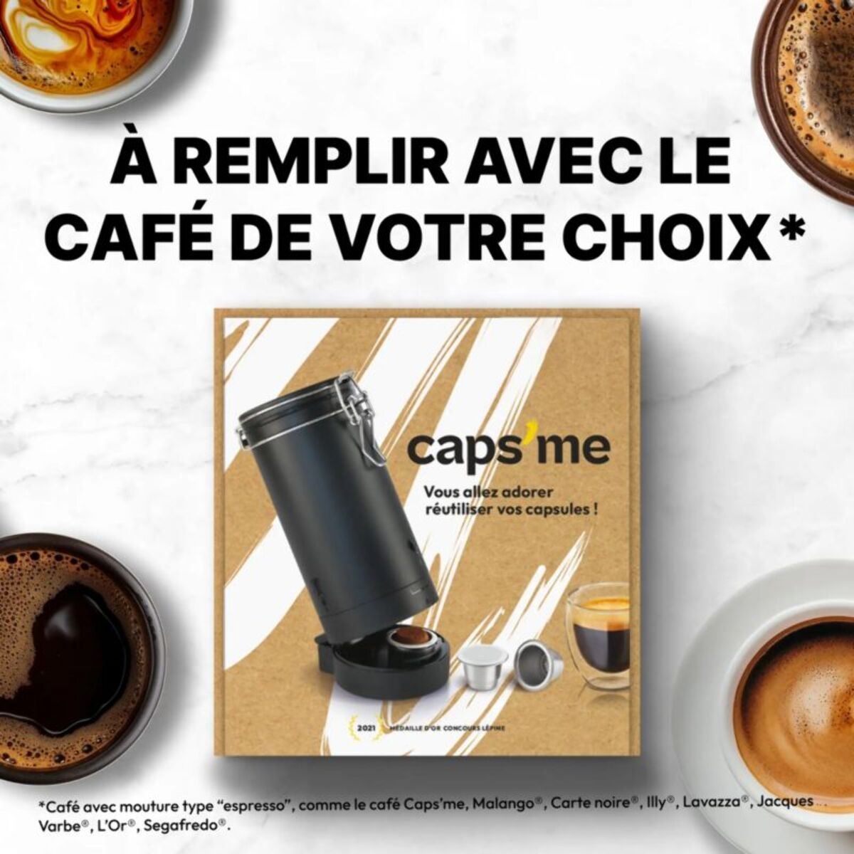 Capsule réutilisable CAPS ME le coffret noir