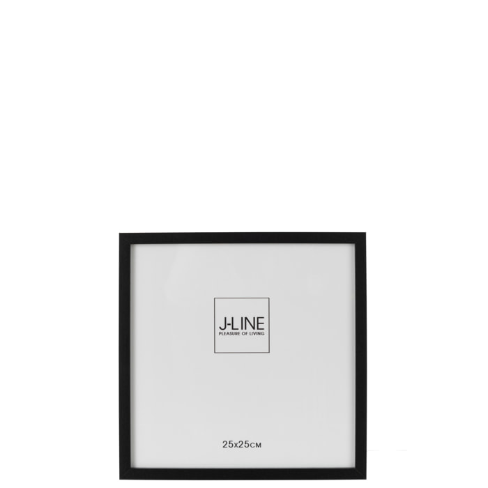 J-Line cadre photo Basic - bois - noir - grand - 2 pièces