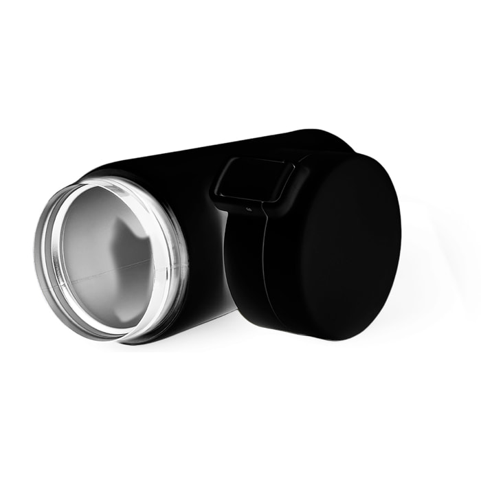 Vaso térmico de acero inox, con doble pared y 380 ml de capacidad. Incluye tapa con cierre a rosca para un óptimo sellado y dosificador.