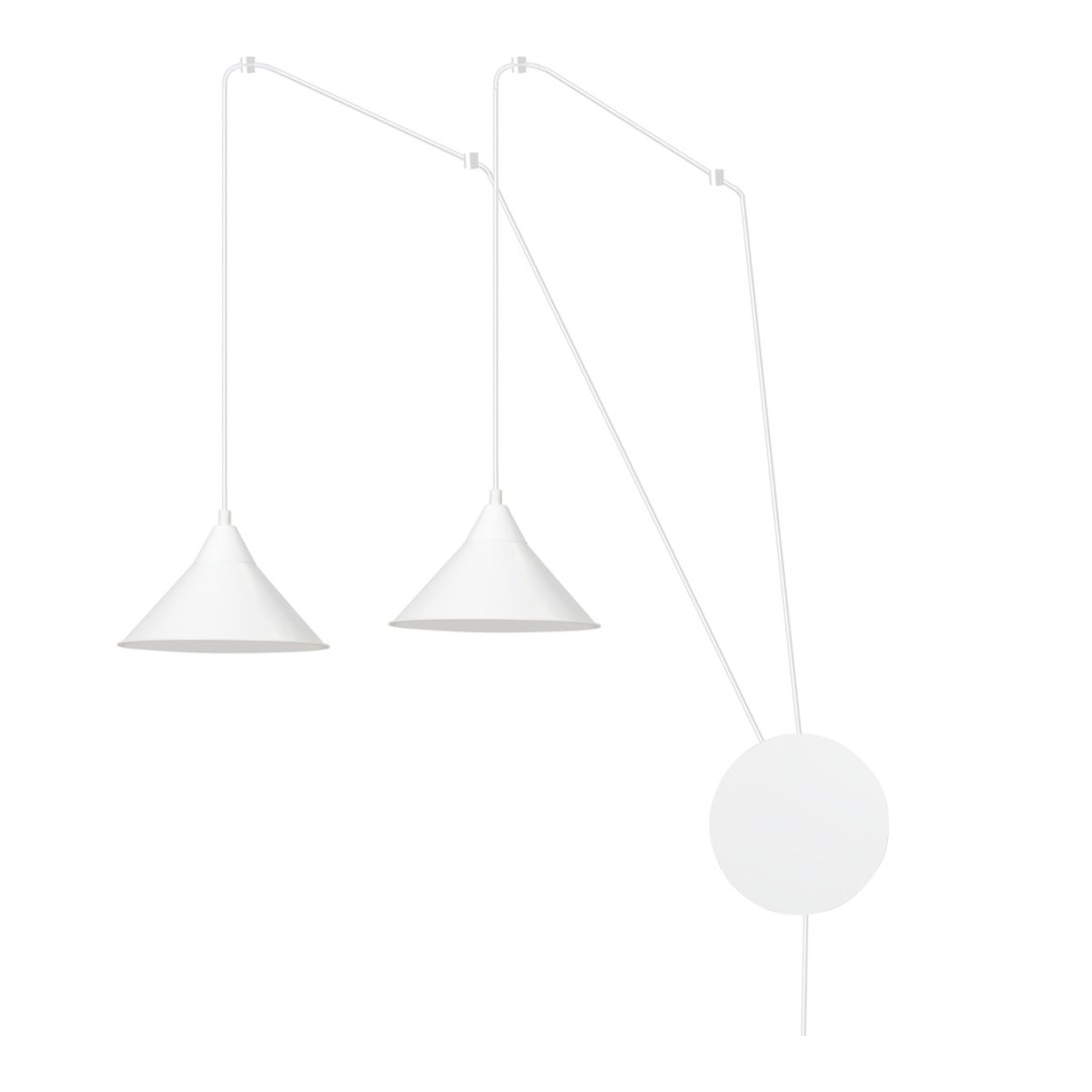 Lampada a parete ABRAMO in acciaio verniciato bianco
