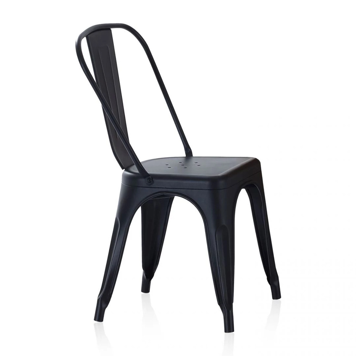 Pack 4 sillas de comedor metálicas en negro 45x45 cm Tolix Negro