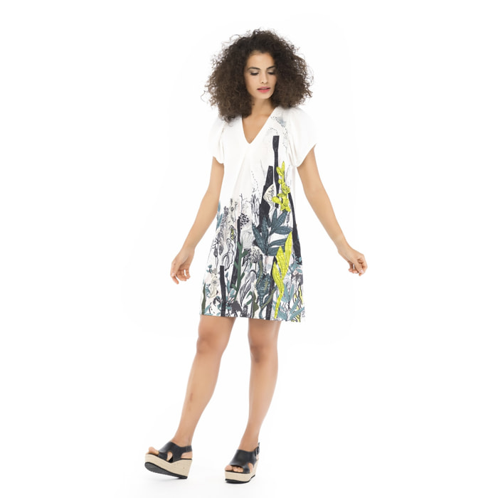 Vestido Santa Rita Vestido Estampado Corto Estampado Casual para mujer