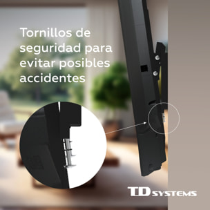 Soporte de TV pared inclinable de bajo perfil para pantallas de 20 a 40 pulgadas. VESA máximo de 400 x 400 mm - TD Systems P30X25T44