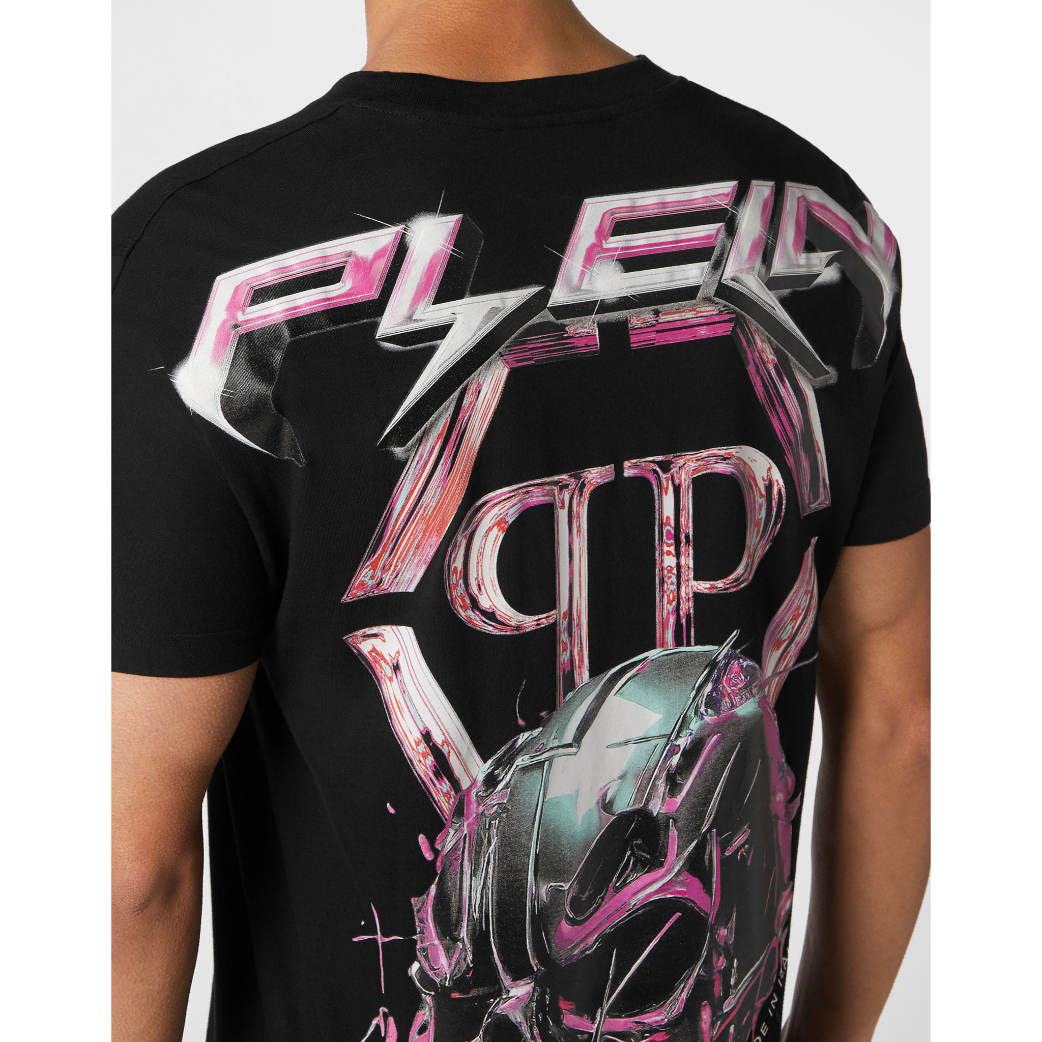 PHILIPP PLEIN T-shirt girocollo a maniche corte CHROME