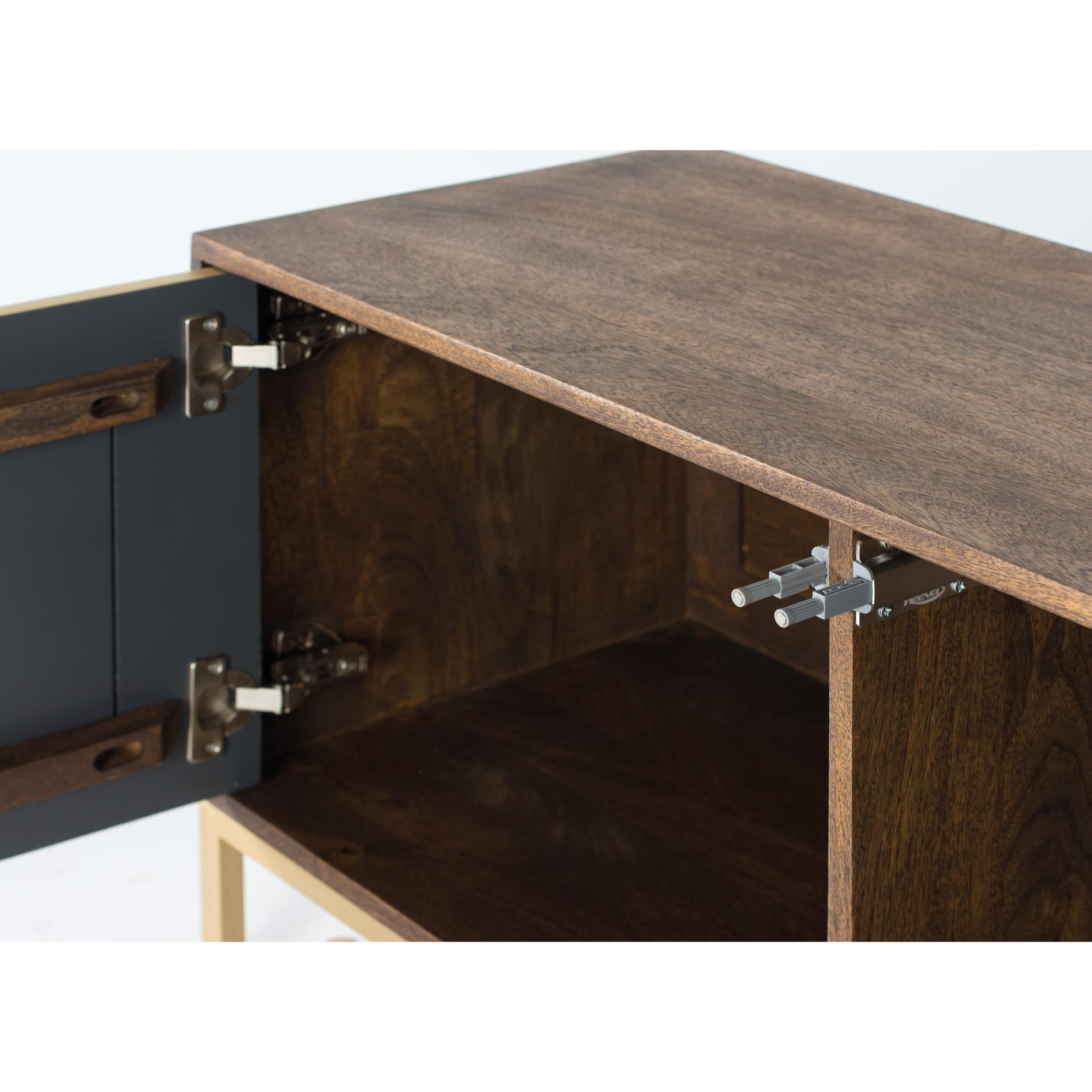 Mueble TV de Madera de Mango 145 Cm Estilo Rústico Moderno