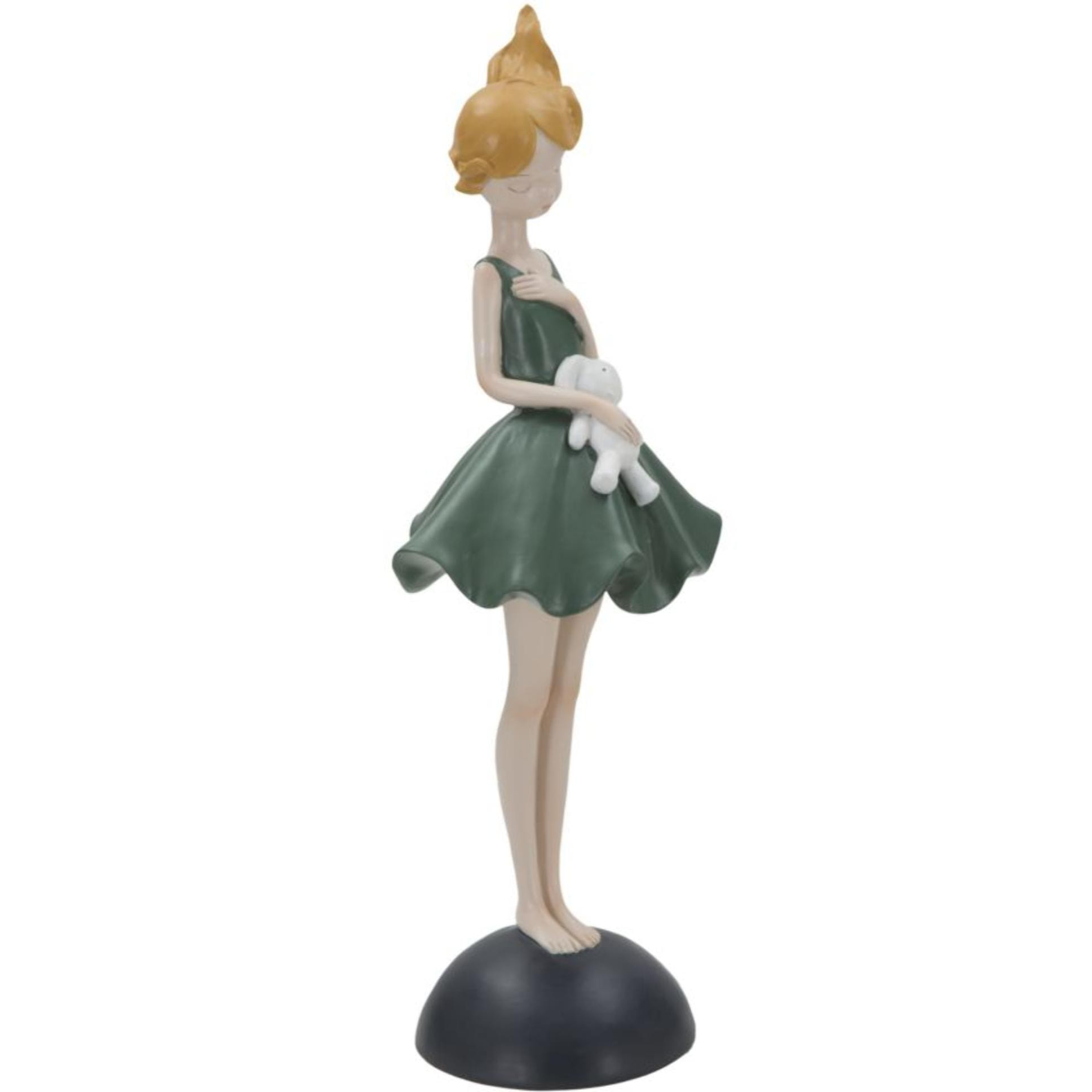 STATUETTA DOLLY CON CONIGLIETTO CHARME 1921 MULTICOLORE