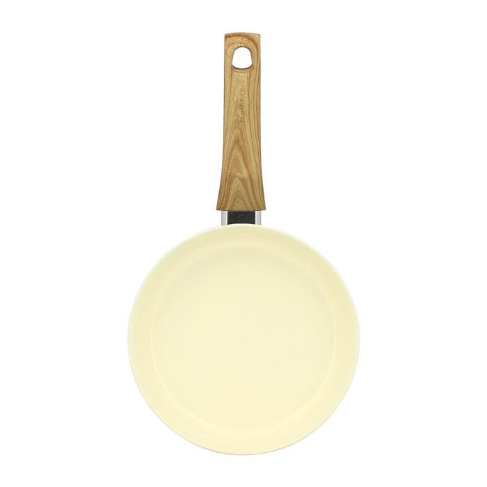 Poêle 20cm avec revêtement céramique crème - tous feux COLORAMA