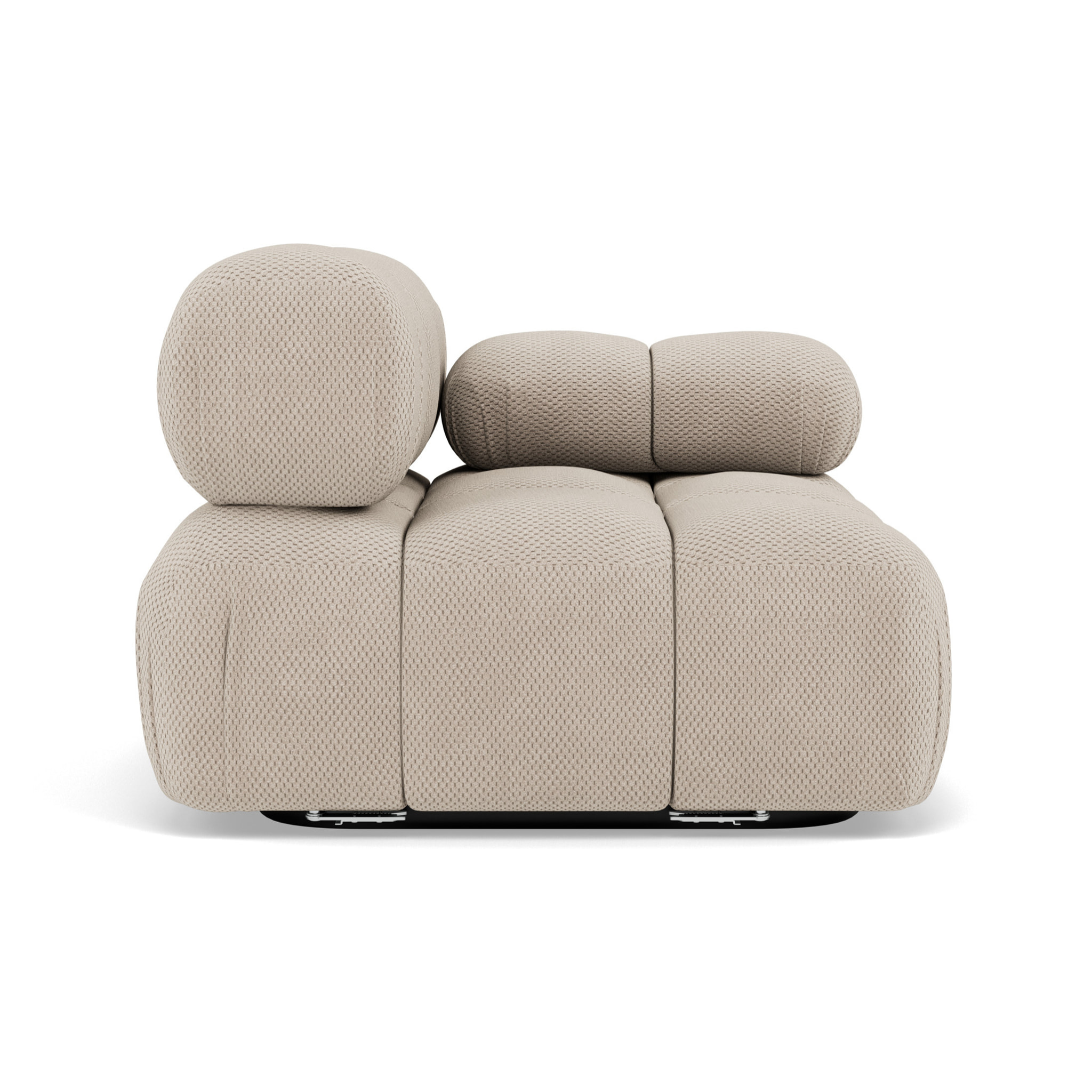 Ruby - module d'assise droit en velours texturé - Beige