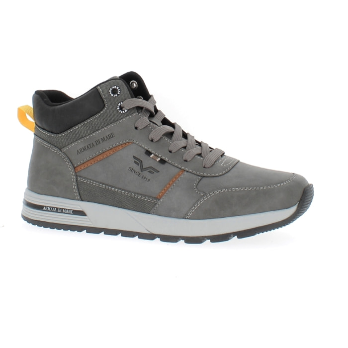 Armata di Mare Scarpe Uomo Stivaletti Casual Stringati con Soletta Rimovibile in Memory Foam AMU W23L444 Grey