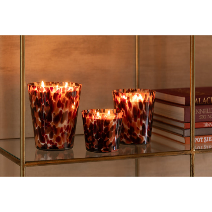 J-Line bougie parfumée Noa - Magnificent Birch - verre - rouge - small - 50H