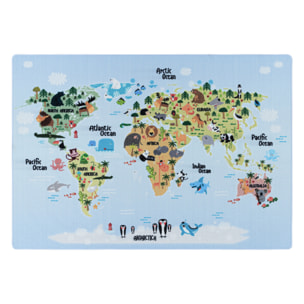 PLAY - Tapis enfant carte du monde bleu - PLA2917BLE