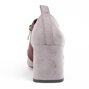 Zapato De Tacón - Gris - Altura: 6 Cm