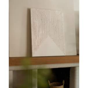Tableau beige décoratif sur toile de coton avec cadre en bois peint à la main à la peinture à l'huile en différentes tailles