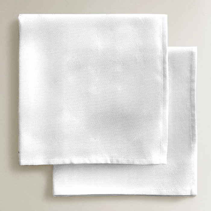 Lot de 4 serviettes Uni Blanc 103