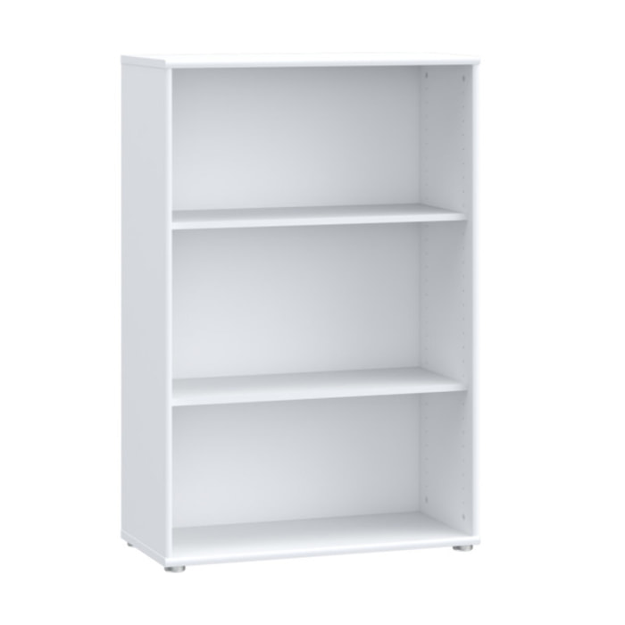 Étagère H. 111 x L. 74 cm décor blanc avec 2 étagères - MIA